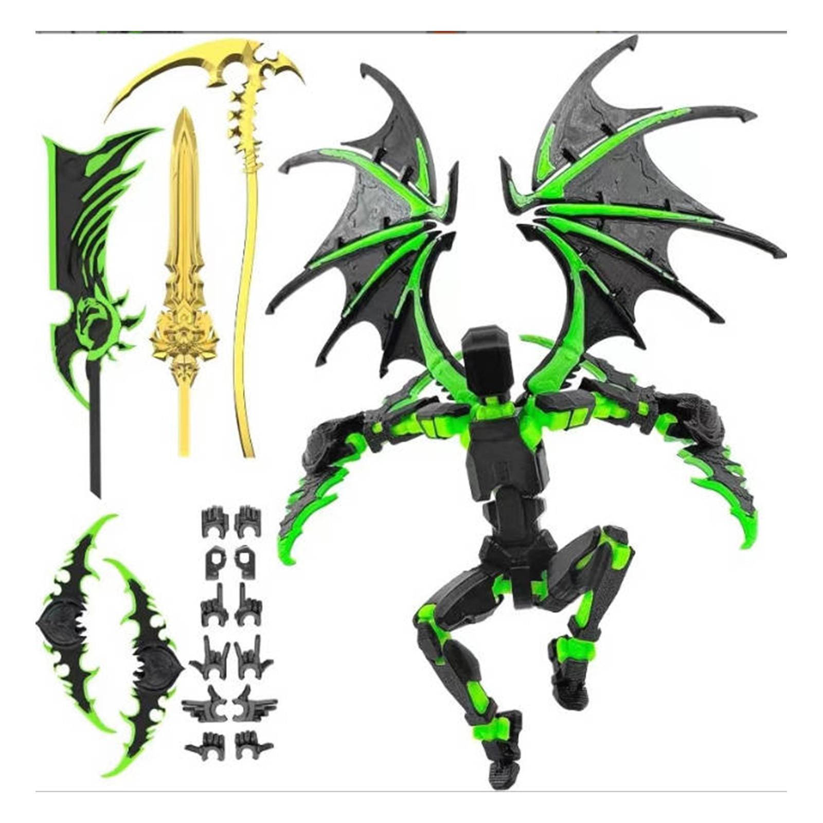 

Набор мобильных кукол, 3D-печатная мобильная кукла-робот Титан, подвижная мобильная кукла, подходит для коллекционеров, украшение рабочего стола One Size зелёный