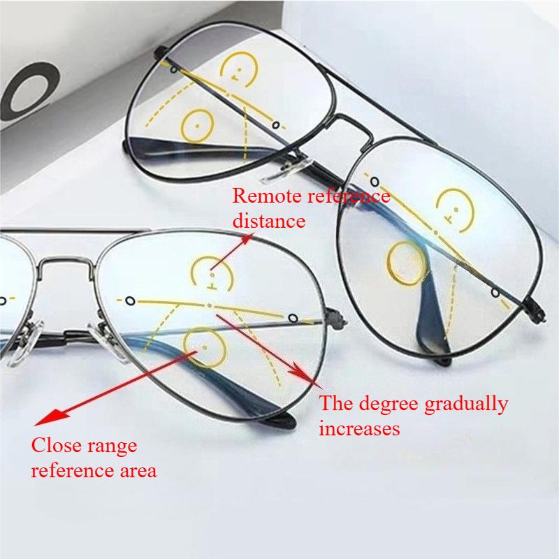 Photochrome Multifokale Lesebrille Für Herren Und Damen Doppelzweck-Hochdefinitionsbrille Für Nah- Und Fernsicht