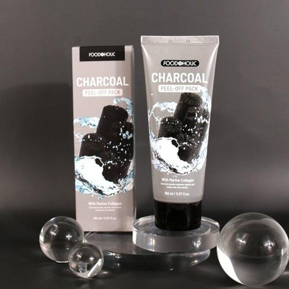 (2 pieces) Foodaholic Collagen Peel Off Pack 150ml / Charcoal