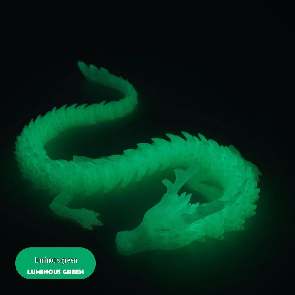 Luminous Rainbow Chinese Dragon 3D Printed Sculpture – Creative Ornament Gift
