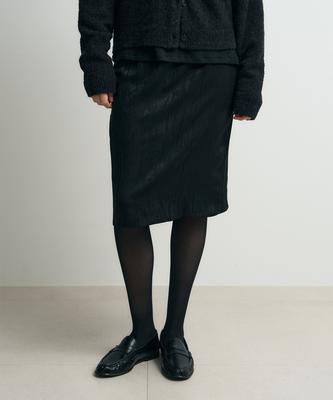 SIS A Ambient Wrinkle Midi Skirt [Black]
