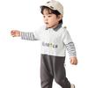 Balabala Infant Boy's Faux Two-Piece Long Sleeve Romper