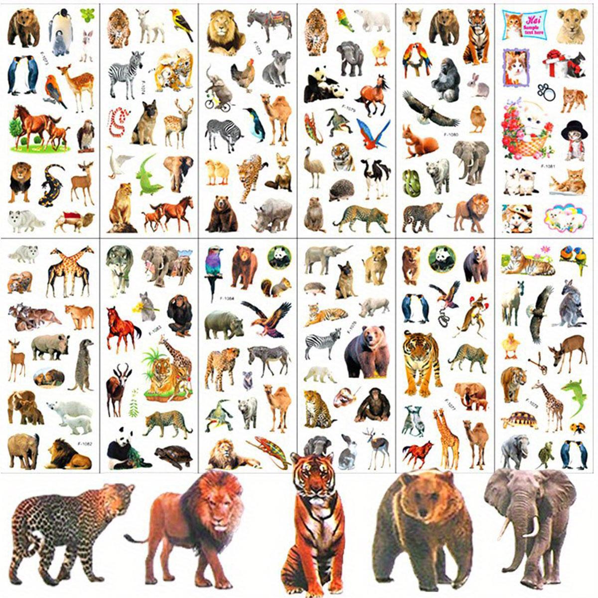 

10pcs Realistic Animal Bubble Stickers | Multi-Surface Decor for Laptop, Phone & Scrapbook ZSY