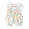 Girls' Summer Modal Cotton Short Sleeve Romper Bodysuit Dress