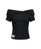 ILLIGO Bow Off-Shoulder Tee Black