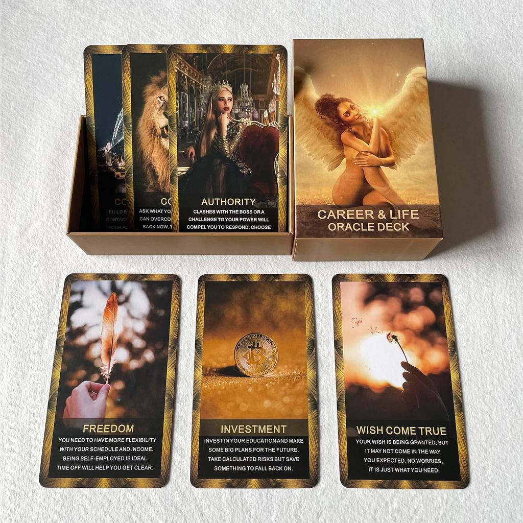 Tzxamsez Career Oracle Card Money and Life Oracle Oracle Deck Will Help You Achieve Your Financial Goals As Well As Your Life Goals and Career Deck,