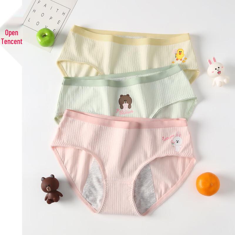 FenTeng Women s Brown Bear Leak-Proof Menstrual Briefs M
