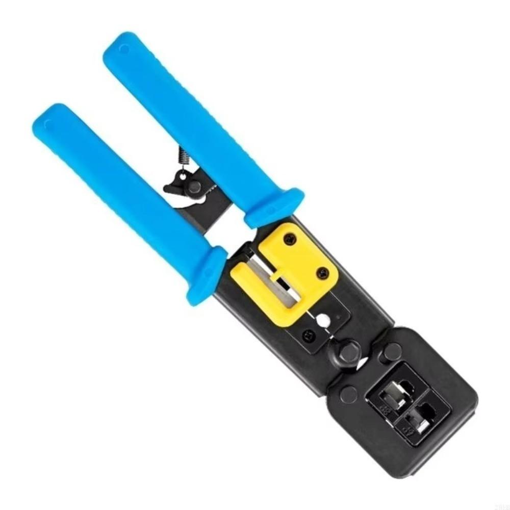 Portable Hand Network Tools Pliers Pass Through Crimper Tongs Clip  for Networking Telephone