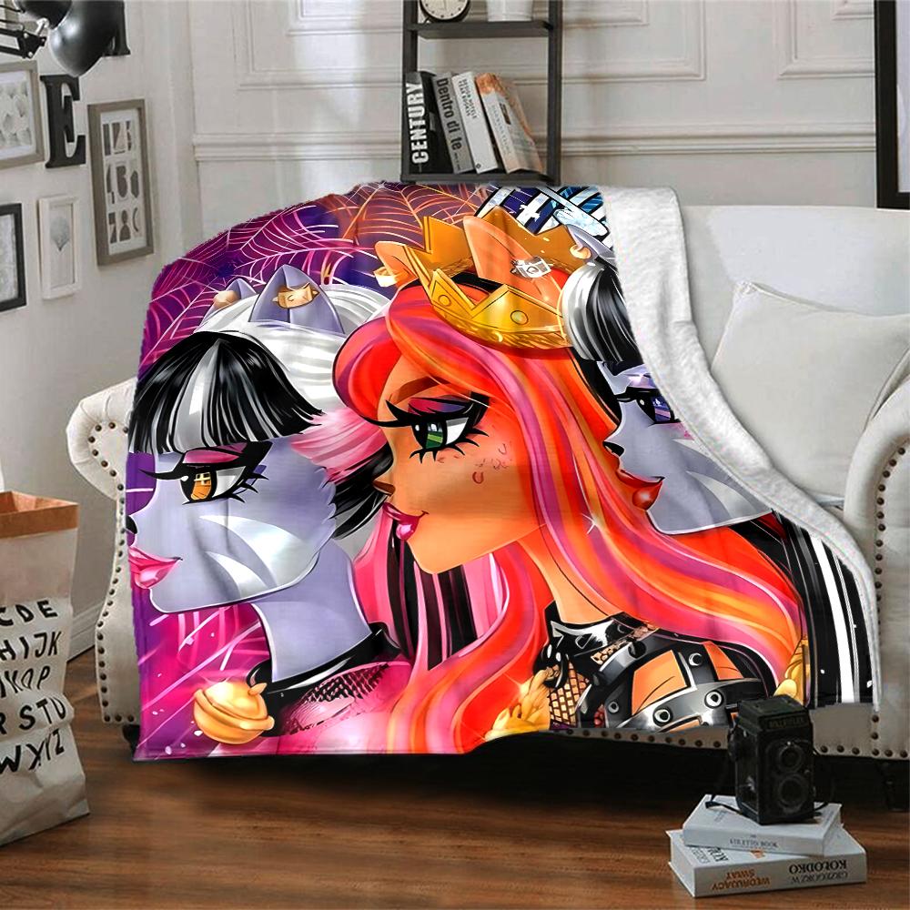 1pc Monster High Draculaura3 Blanket, Gift, for Men and Women, Soft Blanket, Good for Sofa Bed Couch Travel, Lightweight Flannel Blanket