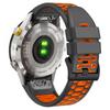 Pro Garmin Fenix 7X/7X Pro/6X Quickfit 26mm řemínek k hodinkám Třířadé otvory Dvoubarevný silikonový pásek