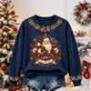 Women's Christmas Print Long Sleeve Top Casual Fall Winter Blouse for Holiday and Everyday Wear
