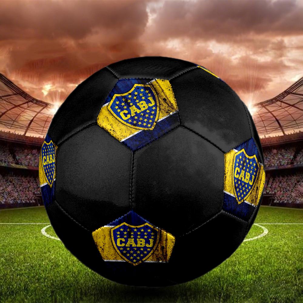 Pallone da Calcio Boca Juniors, colorato, adatto a tutte le età, cucito a macchina, materiale PVC, qualità da competizione, resistente e con elevato rimbalzo