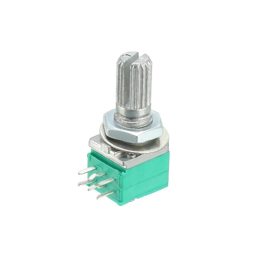 5PCS RK097N B1K B5K B10K B20K B50K B100K B500K 3Pin Shaft 15mm Amplifier Sealing Potentiometer Industrial Switches