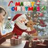 Christmas Window Stickers Santa Clauds Elk Decals Waterproof PVC Christmas Tree "MARRY CHRISTMAS" Removable Glass Stickers for Walls Doors Windows