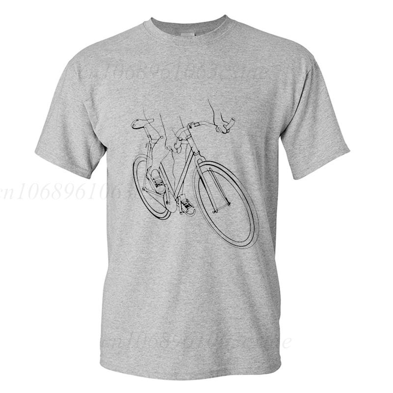 Summer Mens Tshirt Bicycle Pulse T Shirt Heartbeat Bike Top Bicycle Lovers Tshirt Unisex T-shirt Teenagers Cycling Lover Tops