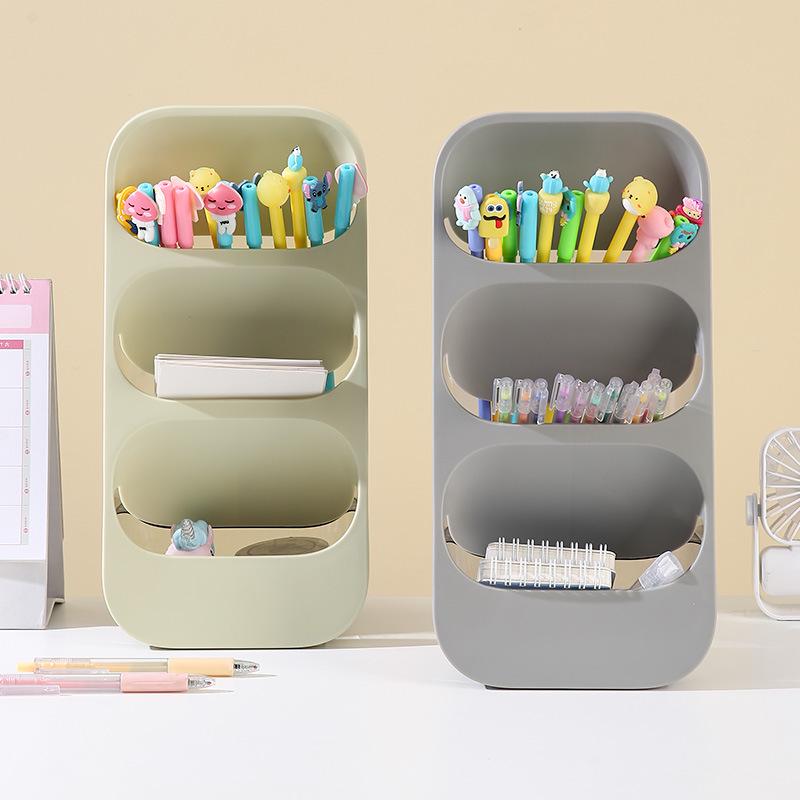 Ins Style Luxury Cosmetics Organizer: Desktop Makeup & Lipstick Holder with Brush Storage.