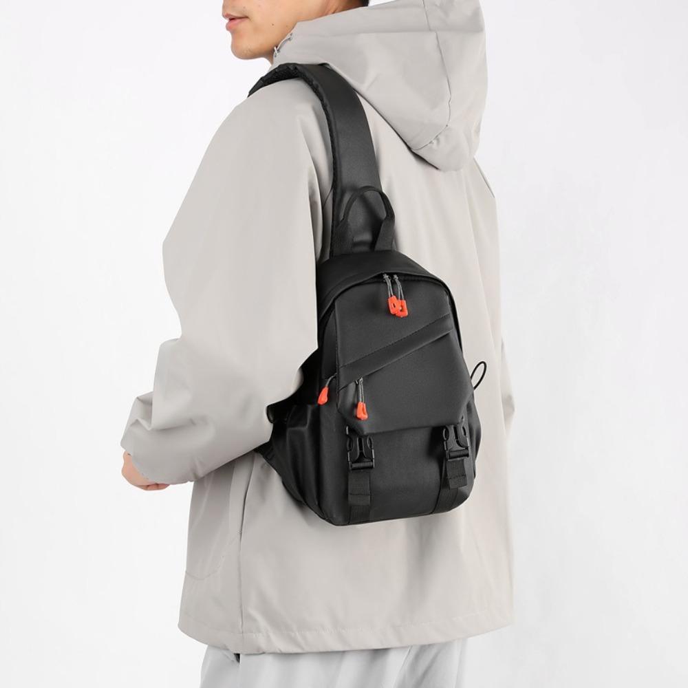 Nylon Outdoor Shoulder Bag Adjustable Strap Sports Walking Bag Shoulder Bag Men's Chest Bag  Daily