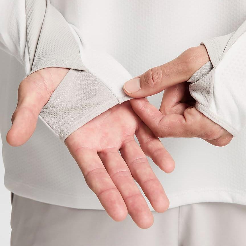 Nike Trail Simple Logo Comfortable Quick-Dry Sun Protection Long Sleeve T-Shirt Men Tops Mountain-White FN4007-121