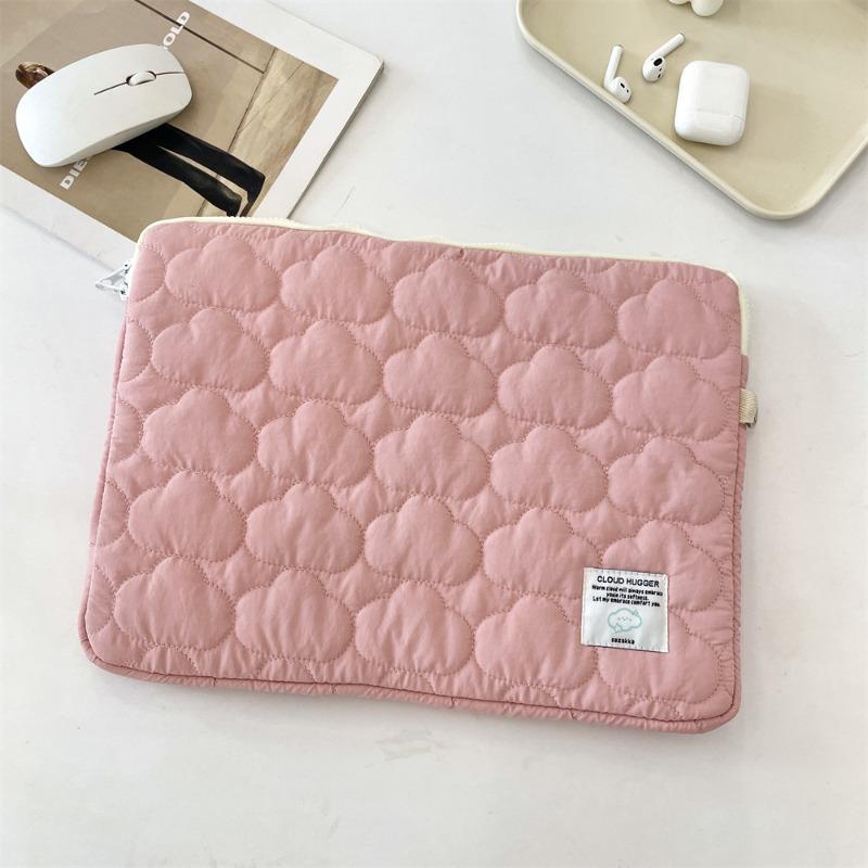 

Korean cute cloud embroidery ipad tablet bag//inch notebook storage bag 11inch рожевий