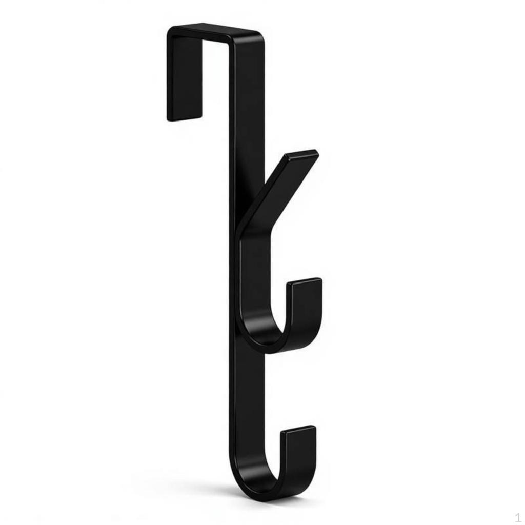 Vertical Door Hook Hanger Drill over the Rack No Installation Required Home Storage