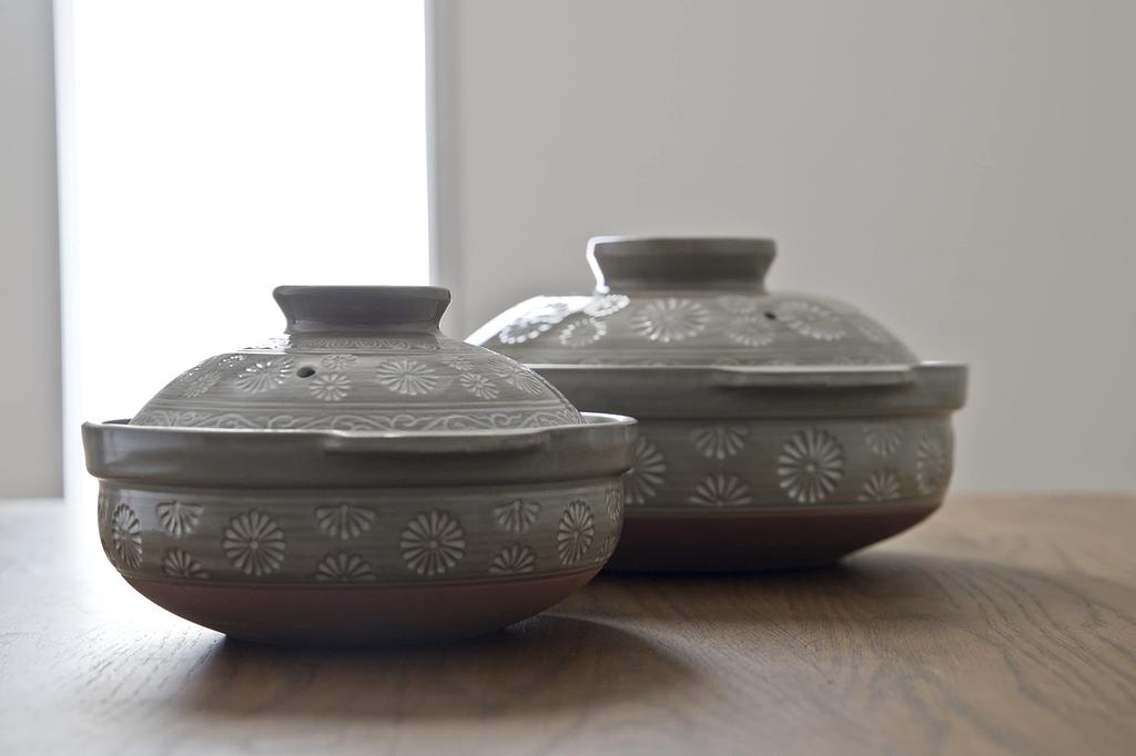 Kyoto Katsugu Non-stick Clay Pot, Size 6, Made in Japan