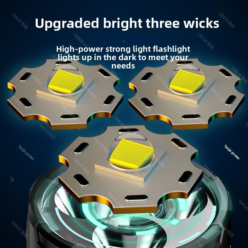 High Brightness Flashlight Rechargeable White Laser Ultra Bright Outdoor Long Range Handheld Searchlight Home LED Camping Light
