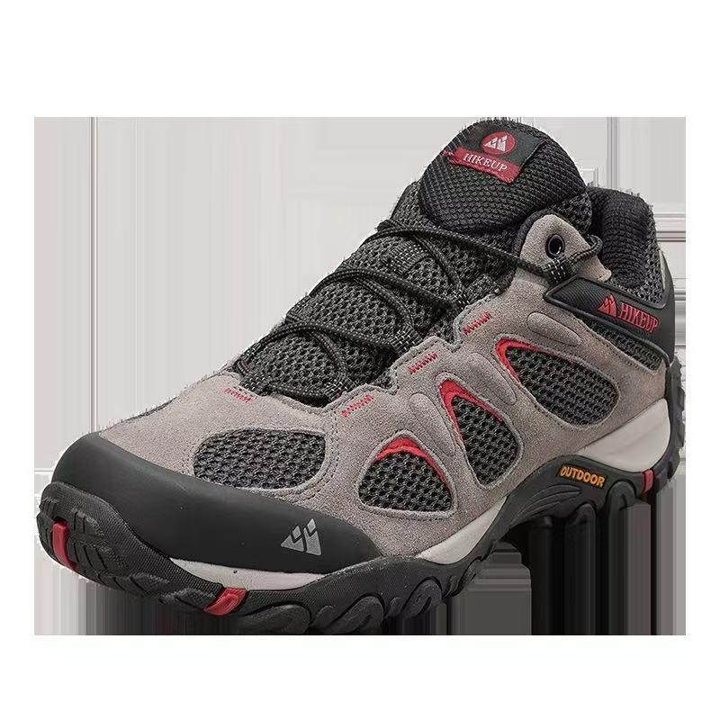 

LUXSOLE New Non-slip Wear Resistant Men‘s Outdoor Hiking Shoes Breathable Splashproof Climbing Men Sneaker Hunting Mountain Shoes 45 сірий