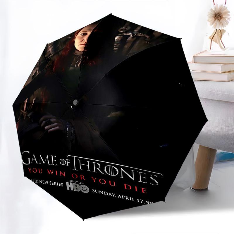 1pc Game of Thrones Automatic Folding Umbrella - Compact 8-Rib Design, Durable Plastic & Iron1328L