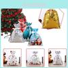 Adorable Large Christmas Gift Bag Set With Ribbon Perfect For Holiday Candy Storage And Wrapping Needs
