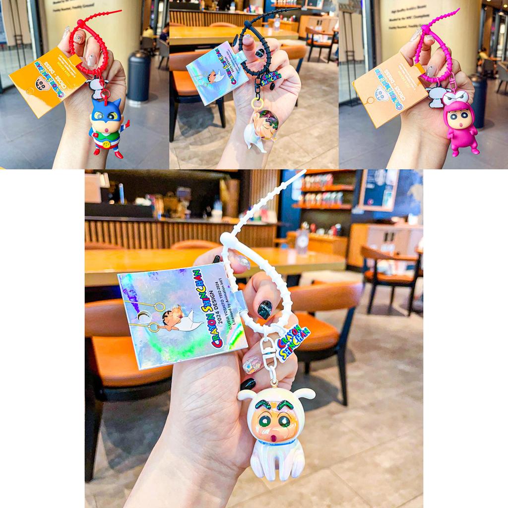 Adorable Crayon Shin-chan Pvc Alloy Keychain Cute Cartoon Pendant For Gifts And Accessories