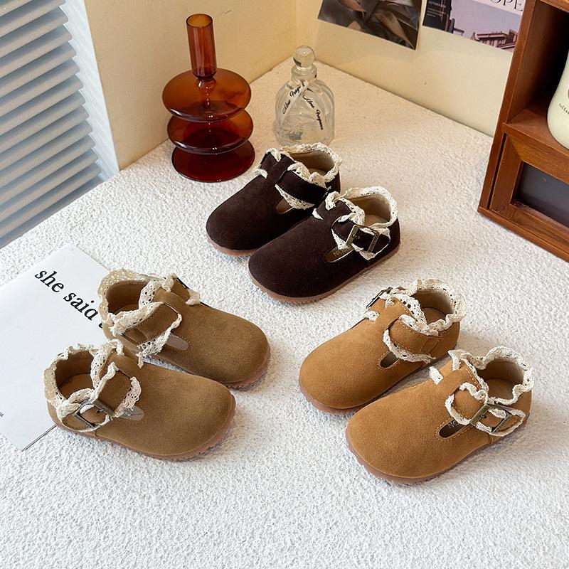 2026 Breathable Korean-Style Soft Sole Non-Slip Walker Shoes for Baby Girls, Trendy Birkenstock Spring/Autumn Infant & Toddler Shoes