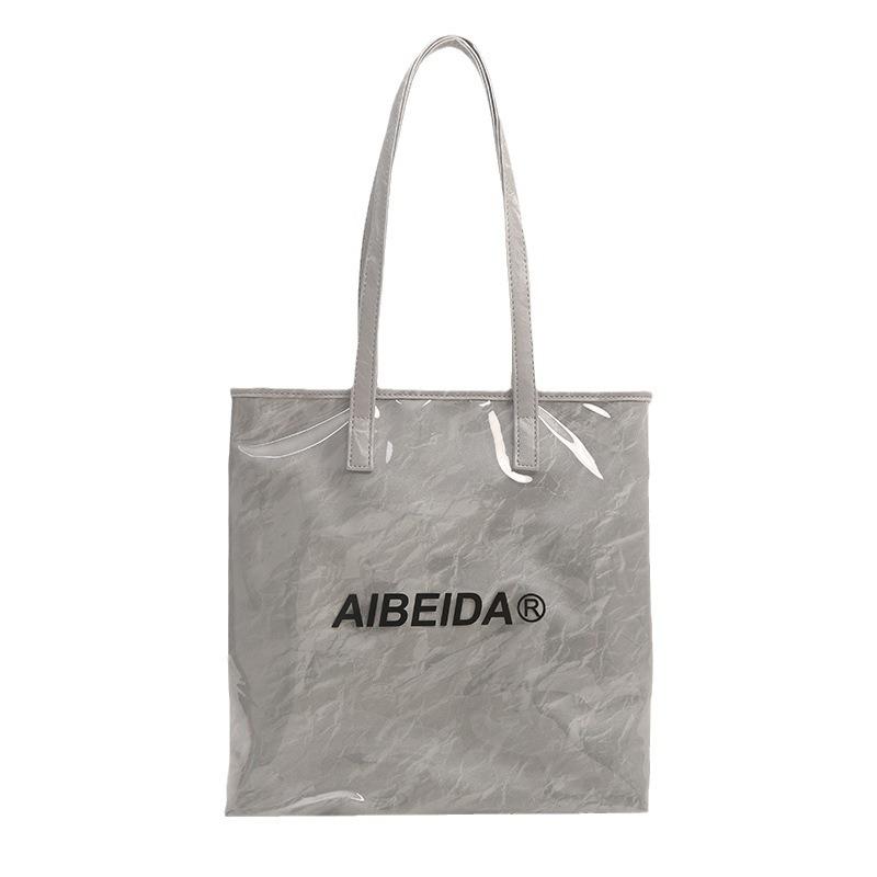 Tote Bag Women's Large-capacity Transparent Jelly Bag Handbag Versatile Shoulder Bag