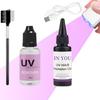 Professional UV Hair Extension Kit: UV Lamp, Glue & Remover,Fast-Curing Waterproof Adhesive for Invisible Bonds,Complete Salon & Home System