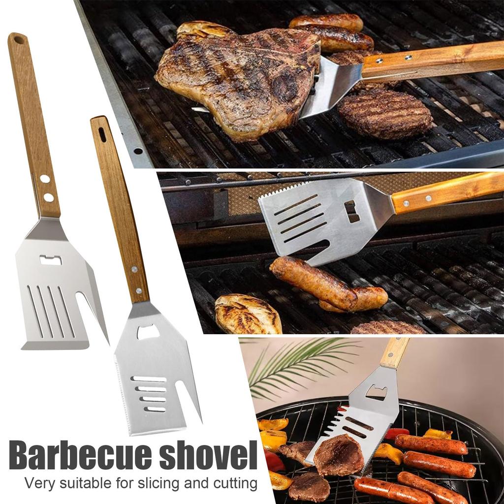 5-in-1 Grillspatel mit Messer, Gabel, Flaschenöffner und Wender, BBQ-Werkzeuge. Ein Grillzubehör-Set für Outdoor-Grills. 18 Zoll BBQ-Schaufel