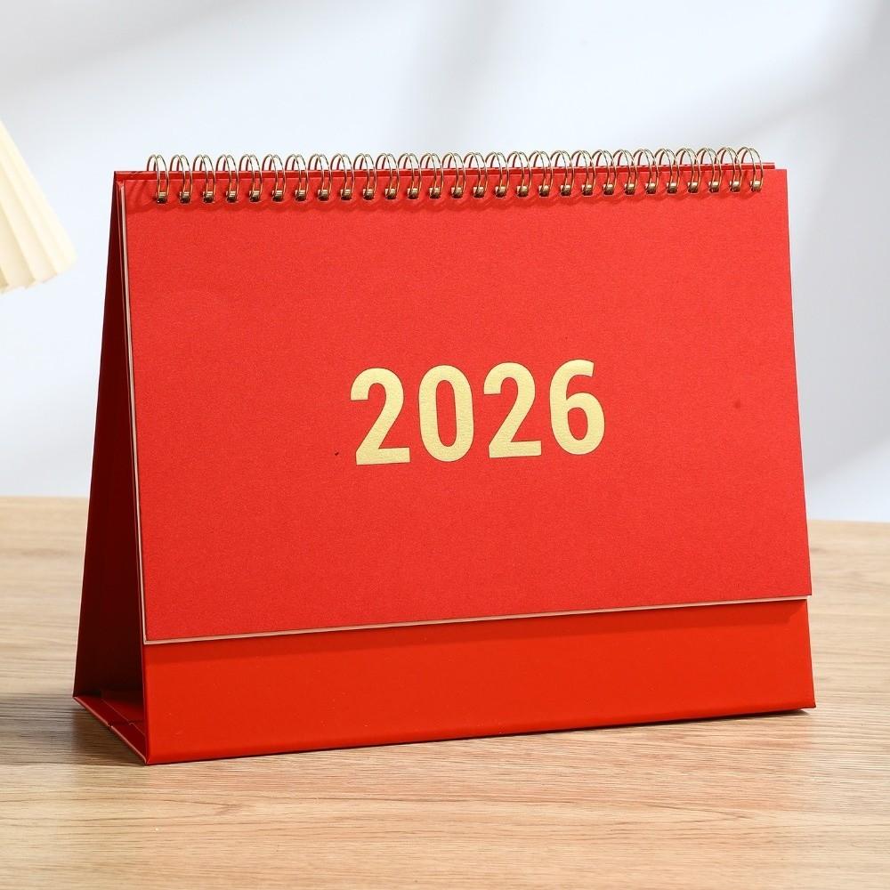 Writable Memo Coil Calendar Premium Paper Standing Flip Calendar Home Office Table Use