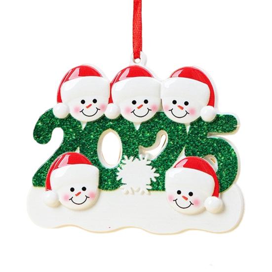 Personalized Christmas Ornaments 2025 Custom Family of 2/3/4/5/6 Snowman Ornaments for Xmas Tree Decor