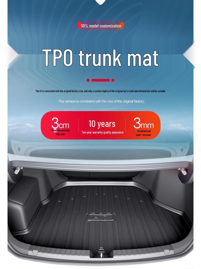 Geely Galaxy A7 TPE Waterproof Trunk Mat for Car Interior Modification