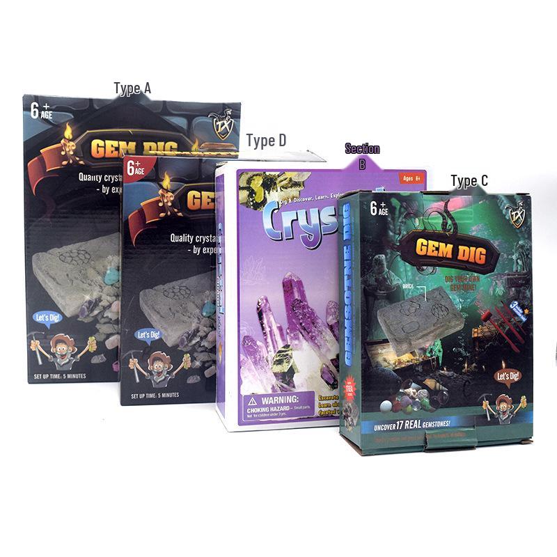 Dinosaur Fossil & Gem Excavation DIY Kit – Educational Archaeological Toy for Kids
