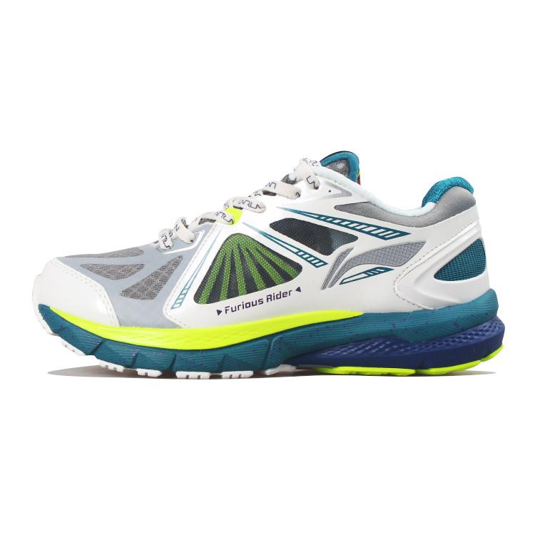 

New LiNing Furious Rider 3 OG Cushioning Low Top Running Shoes Women s Gray White Blue ARZQ006-4 37.5