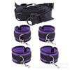 Couple's Bed Restraint Set: Adult Hand & Foot Cuffs with Combination Straps