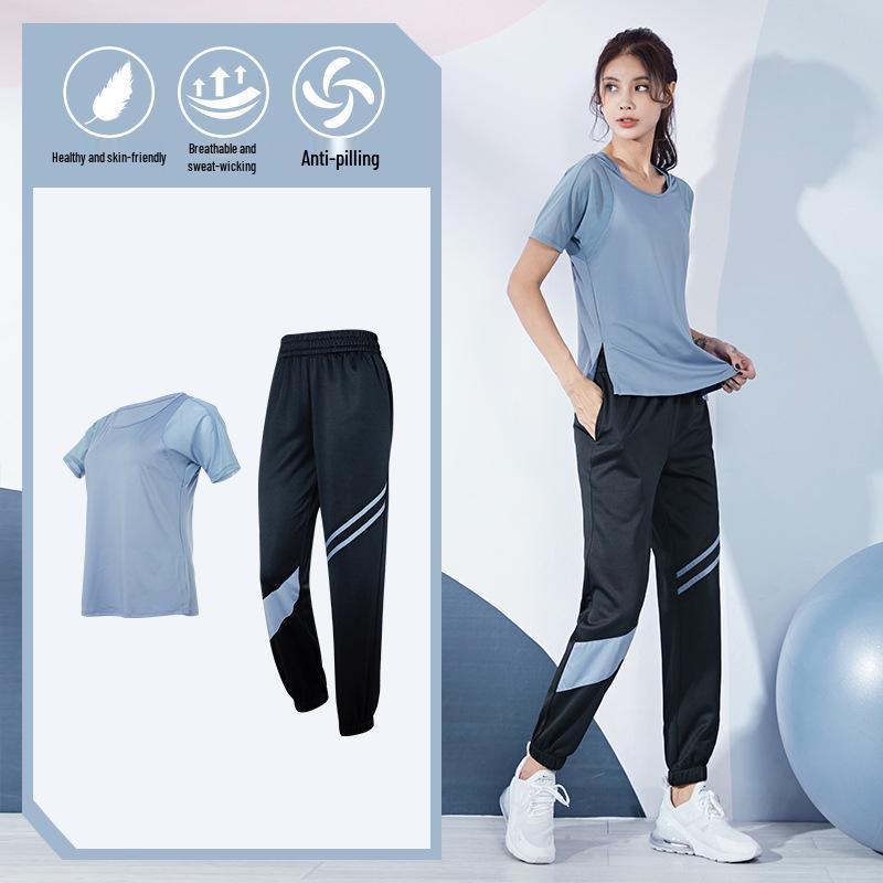 Plus Size Loose-Fit Yoga Set - Breathable, Quick-Dry Sportswear for Running and Fitness