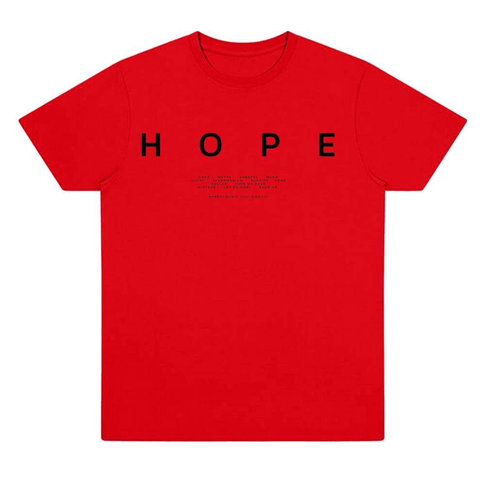 NF Hope Tracklist T-Shirt Cotton Short Sleeved T Shirt Retro Casual Graphic Print Unisex Tee Fashion New Versatile