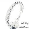 Stainless Steel Coffee Bean Chain PVD 18K Gold Silver Tone Thick Rice Bead Chain Bracelet for Men Jewelry Outfits