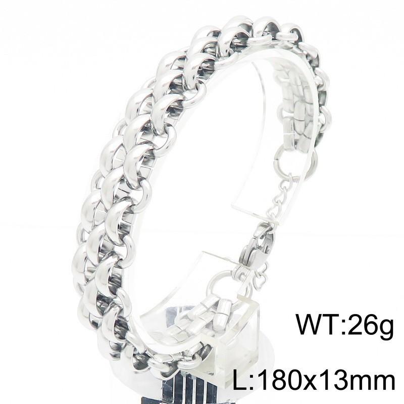 Stainless Steel Coffee Bean Chain PVD 18K Gold Silver Tone Thick Rice Bead Chain Bracelet for Men Jewelry Outfits