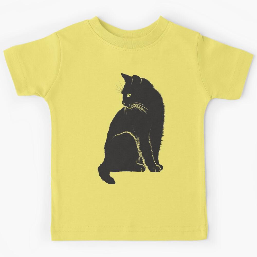 Black Cat Kids T-Shirt 140