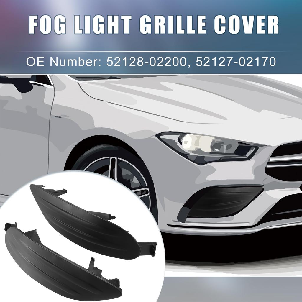 ABSOPRO Front Left and Right Side Fog Lamp Grille Covers Numbers and Fog Lamp Bezel Cover Trim for and Toyota Colla 1 Pair (Part 52128-02200