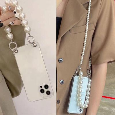 Pearl Chain Crossbody Lanyard Necklace Case for POCO M4 Pro 4G 5G X4 Pro F4 GT Xiaomi Mi 12 X 11T 10T 11 Lite Redmi Note 11 10