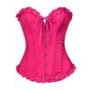 Corsetti e Bustier da Donna Top Moda Sexy Corselet Raso Overbust Broccato Vintage Taglie Forti