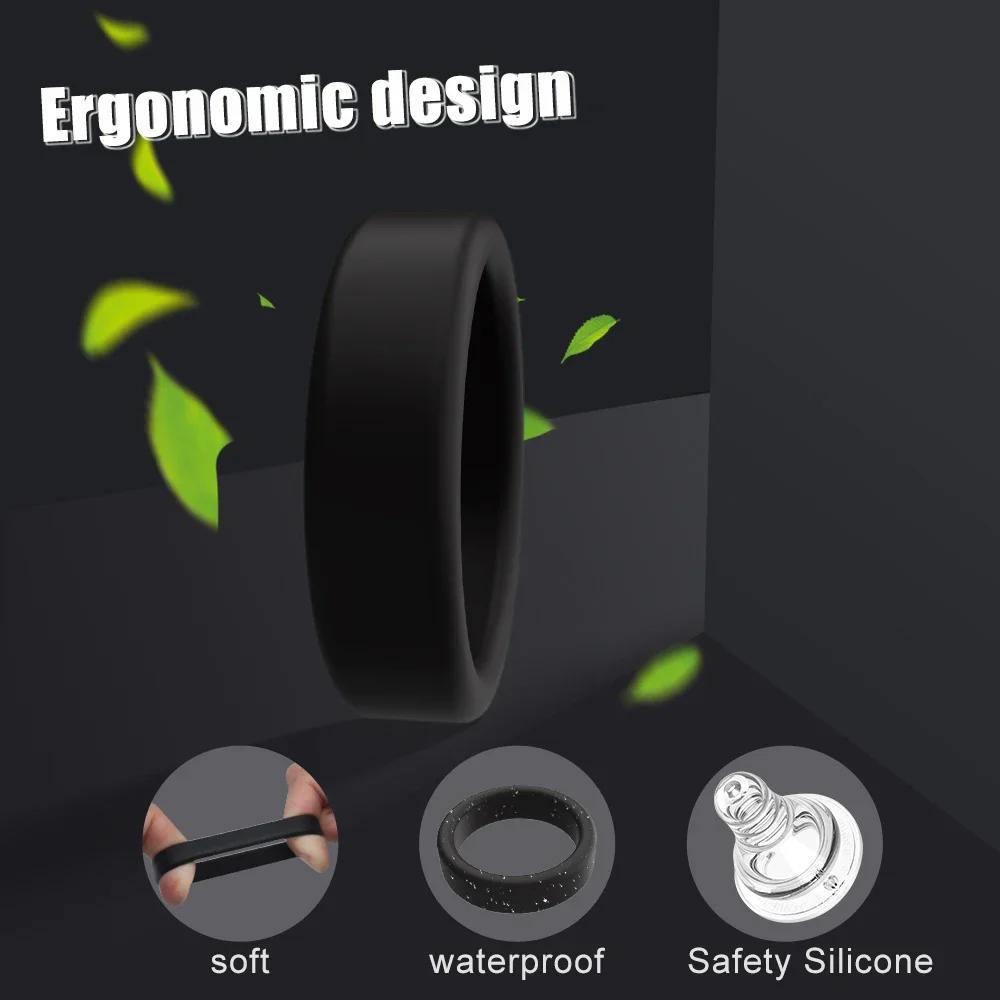 3pcs/set Penis Ring Delay Ejaculation Silicone Reusable Semen Cock Rings On for Men Enlargement Sex Toys For Men Couple Rings