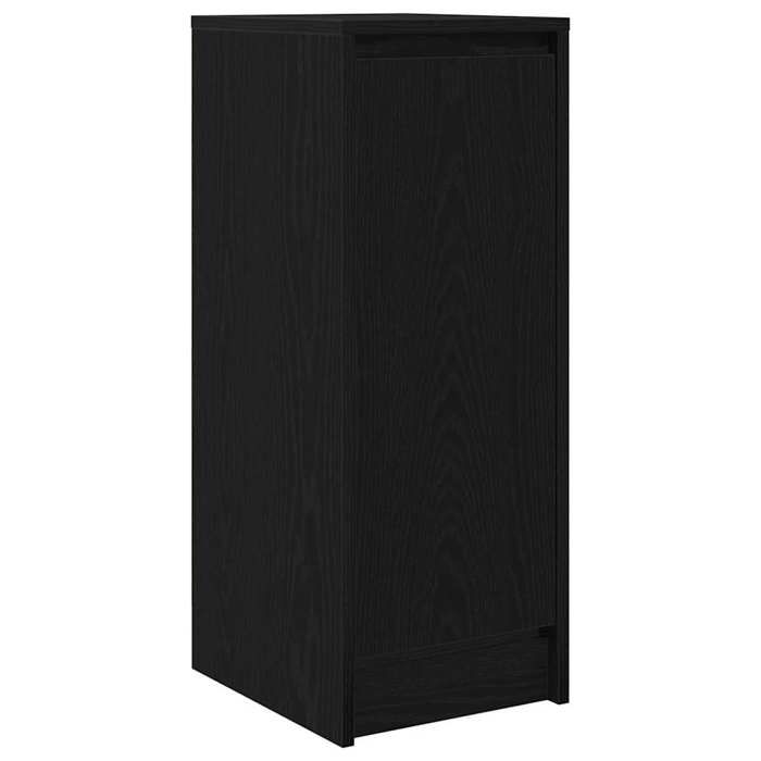 VidaXL Buffet chêne noir 29,5x34x76 cm bois d'ingénierie, meuble de rangement, meuble de rangement de cuisine, meuble de 861608